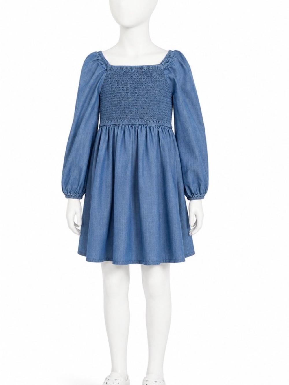 Crewcuts Smocked Chambray Dress / Size 10 Girls/ Crewcuts